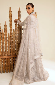 Buy Elegant Silver Thorn Pakistani Wedding Dress Pishwas Frock Style