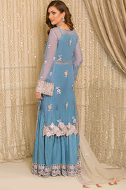 Buy Elegant Sky Blue Heavily Embellished Pakistani Salwar Kameez Dupatta 2023