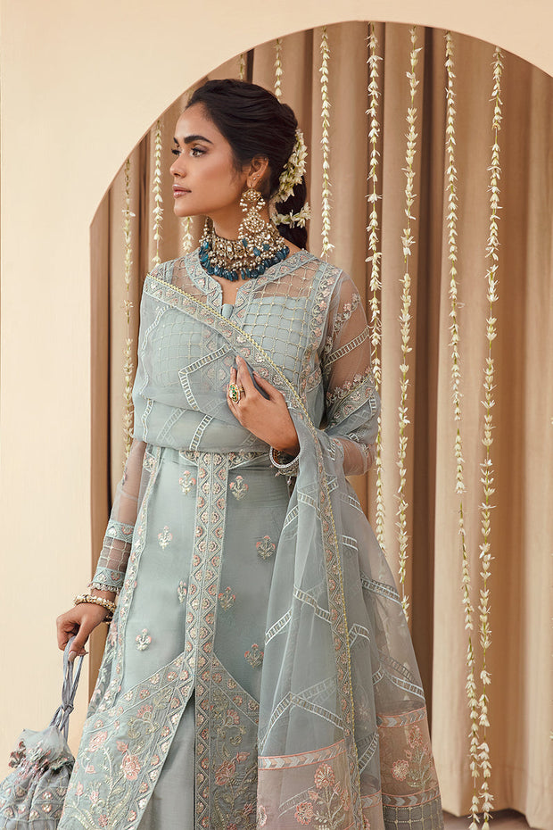 Buy Ferozi Heavily Embroidered Pakistani Gown Style Wedding Dress