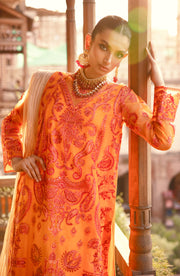 Buy Flame Yellow Embroidered Pakistani Sharara Kameez Dupatta Salwar Suit
