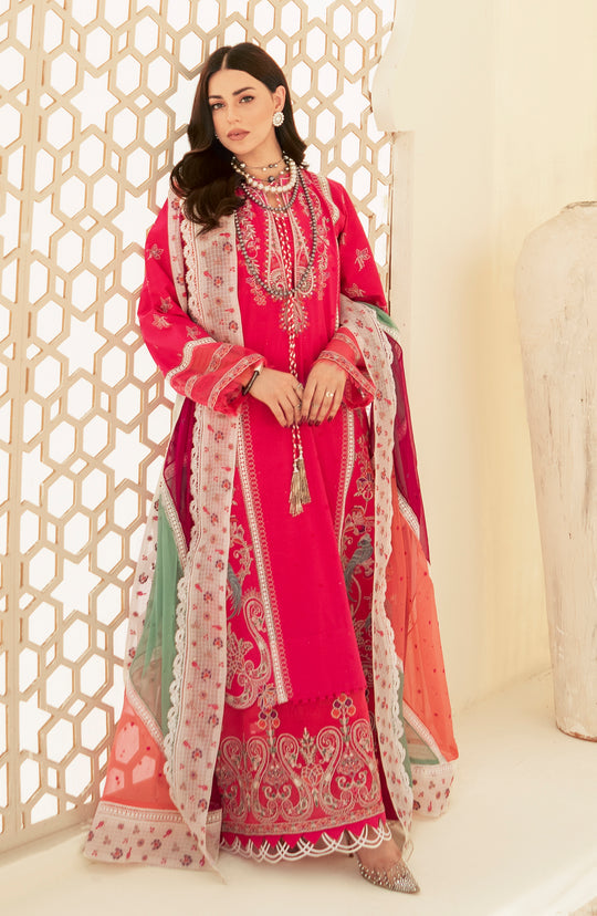 Buy Fuchsia Pink Embroidered Pakistani Salwar Kameez with Dupatta