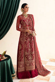 Buy Gold Heavily Embellished Red Pakistani Wedding Dress Kameez Sharara 2023