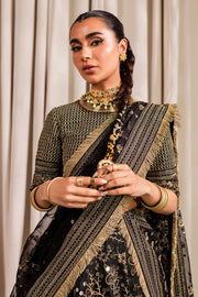 Buy Golden Black Embroidered Pakistani Lehenga Choli Wedding Dress