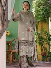 Buy Grey Embroidered Pakistani Sharara Kameez Party Wear Salwar Suit 2023