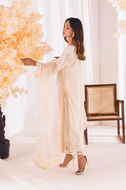 Buy Heavily Embellished Creamy White Pakistani Salwar Kameez Dupatta 2023