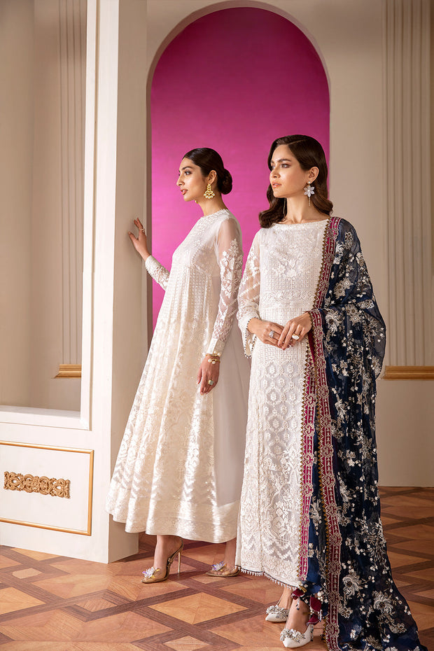 Buy Heavily Embellished Floral White Pakistani Salwar Kameez Party Wear