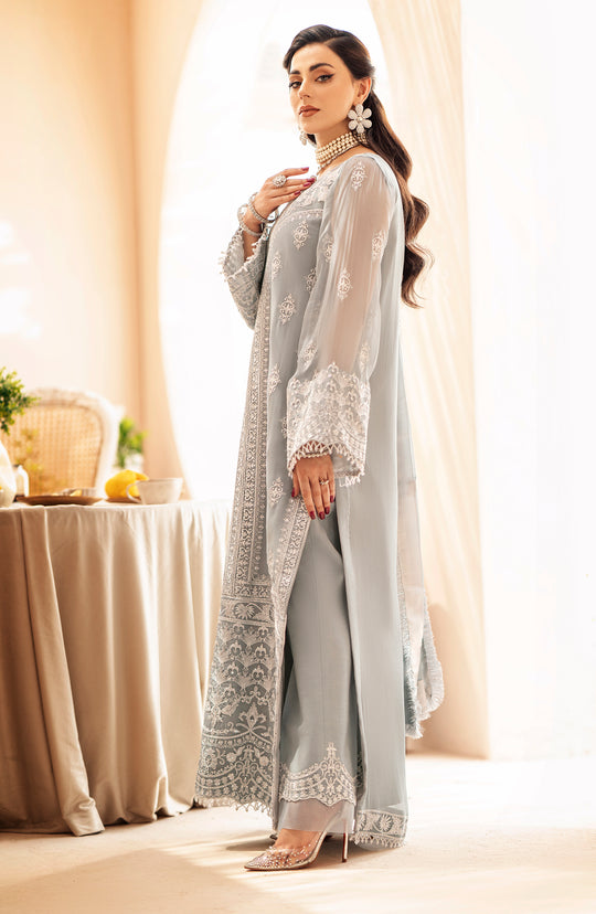 Buy Heavily Embellished Grey Pakistani  Salwar Kameez with Dupatta Dress 2023