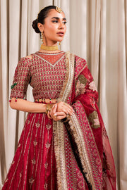 Buy Heavily Embellished Maroon Pakistani Pishwas Frock Wedding Dress