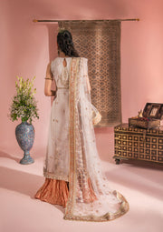 Buy Heavily Embellished OFF White Gown Style Pakistani Wedding Dress 2023
