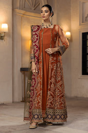 Buy Heavily Embellished Pakistani Caramel Gown Sharara Wedding Dress 2023