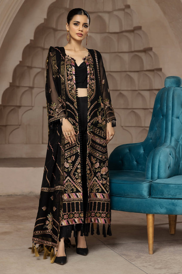 Buy Heavily Embroidered Black Pakistani Gown Style Wedding Dress 2023
