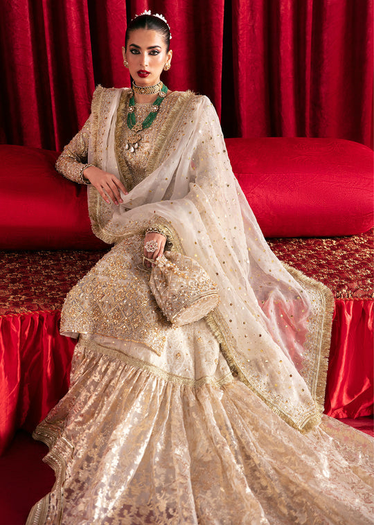 Buy Heavily Embroidered Pakistani Wedding Dress Kameez Farshi Gharara 2023