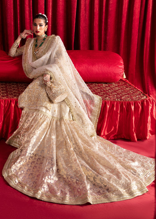 Buy Heavily Embroidered Pakistani Wedding Dress Kameez Farshi Gharara