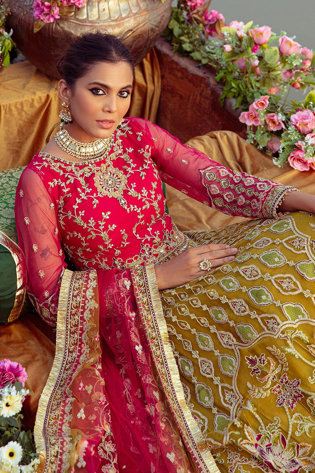 Buy Heavily embellished Pakistani Wedding Dress in Lehenga Choli Style 2023