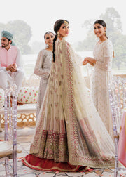 Buy Ivory Golden Embroidered Pakistani Wedding Dress Pishwas Lehenga 2024