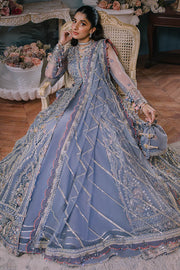 Buy Lavender Heavily Embellished Pakistani Wedding Dress in Pishwas Style