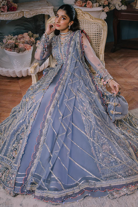 Lavender Embellished Pakistani Wedding Dress Pishwas Style SMALL Lavender Embellished Pakistani Wedding Dress Pishwas Style SMALL