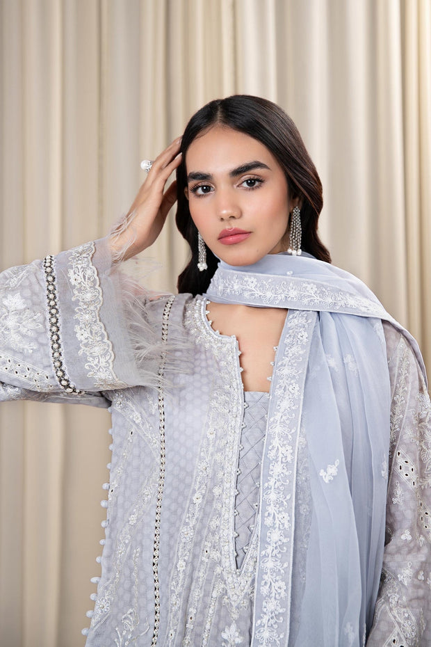 Buy Light Blue Embroidered Maria B Luxury Pret Pakistani Salwar Kameez