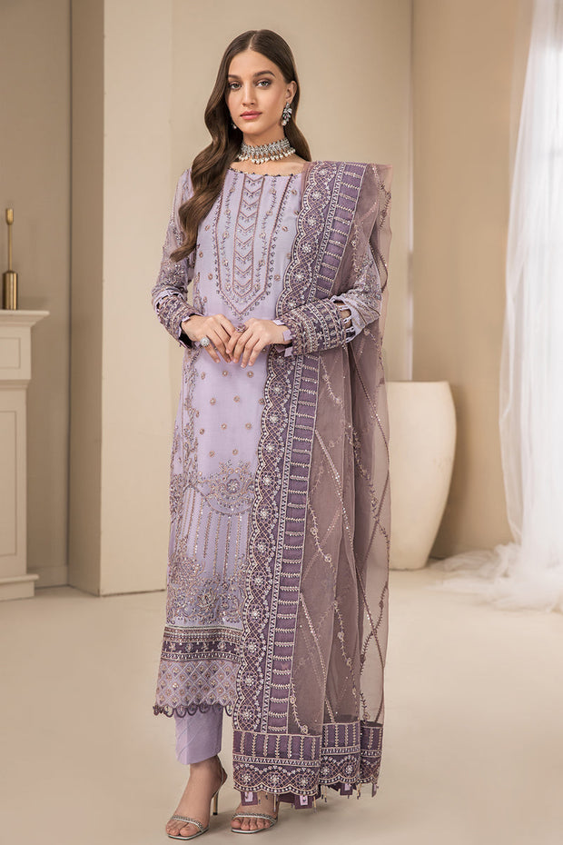 Buy Lilac Embroidered Pakistani Salwar Suit with Salwar Kameez Dupatta
