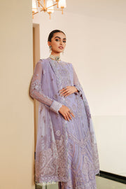 Buy Lilac Heavily Embellished Pakistani Long Kameez Wedding Dress