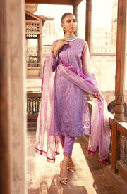 Lilac Heavily Embroidered Pakistani Salwar Kameez Dupatta Salwar Suit