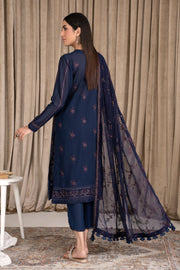 Luxury Deep Blue Pakistani Salwar Suit in Embroidered Salwar Kameez