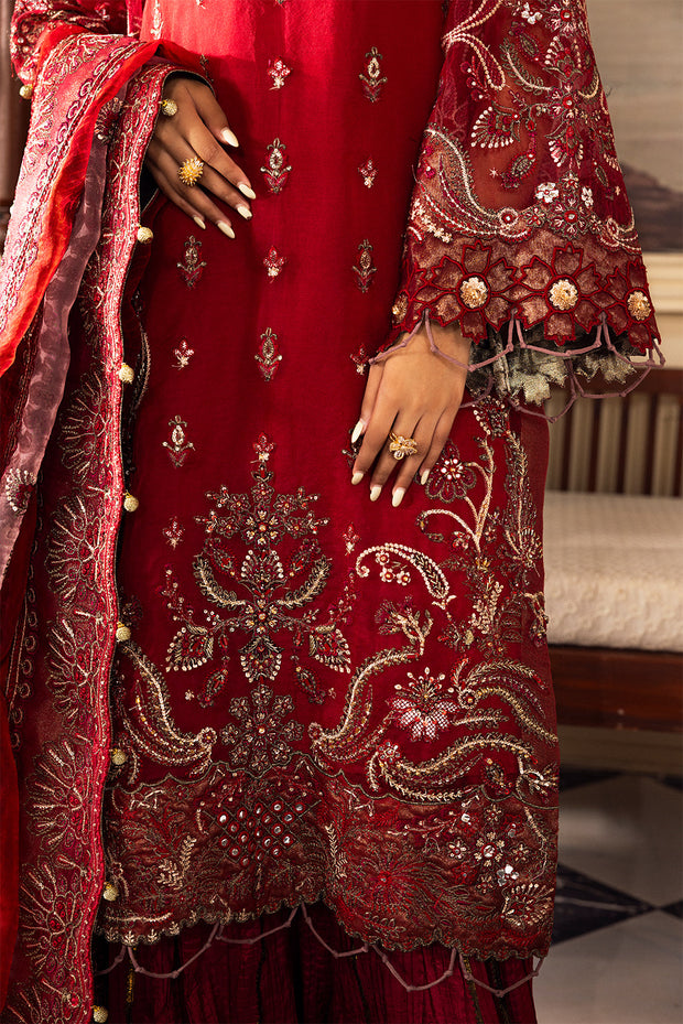 Buy Luxury Deep Red Embroidered Palzo Style Pakistani Salwar Kameez Suit 2023