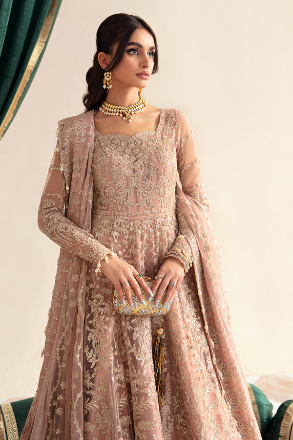 Buy Luxury Embroidered Baby Pink Pakistani Wedding Dress Pishwas Frock