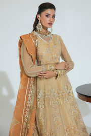 Buy Luxury Gold Floral Embellished Pakistani Wedding Dress in Pishwas Style 2023