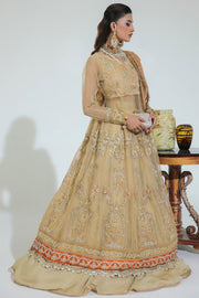 Buy Luxury Gold Floral Embellished Pakistani Wedding Dress in Pishwas Style