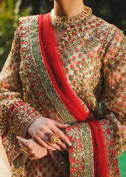 Buy Luxury Golden Floral Embroidered Pakistani Wedding Dress Kameez Sharara