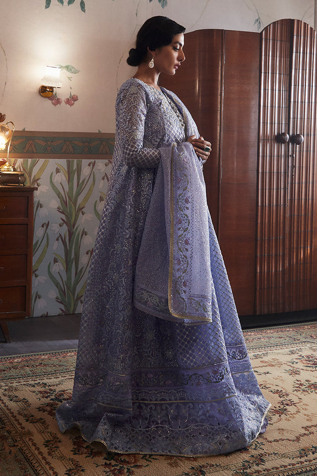 Buy Luxury Lavender Embroidered Pakistani Wedding Dress in Pishwas Style 2023