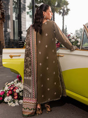 Buy Luxury Mehndi Green Embroidered Pakistani Salwar Kameez Dupatta Suit