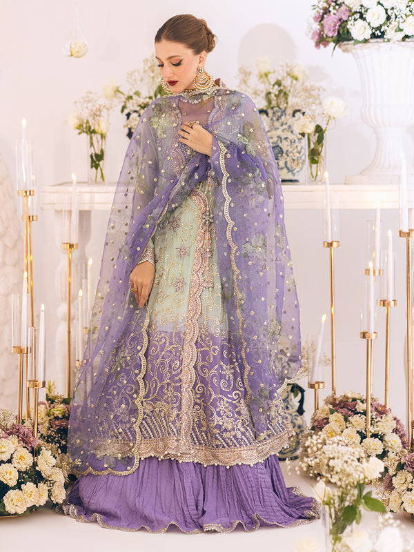 Luxury Green Gown Style Sharara Pakistani Wedding Dress SMALL Luxury Green Gown Style Sharara Pakistani Wedding Dress SMALL