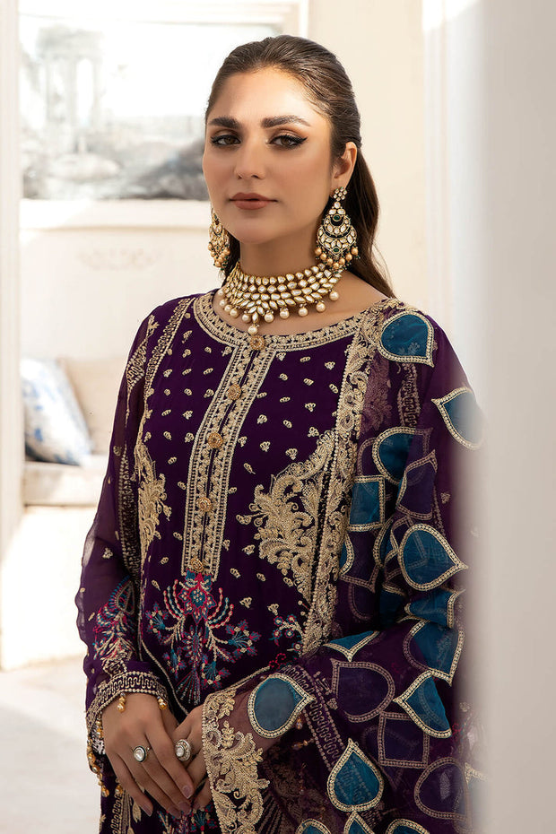 Buy Luxury Purple Embroidered Pakistani Salwar Kameez Dupatta Salwar Suit