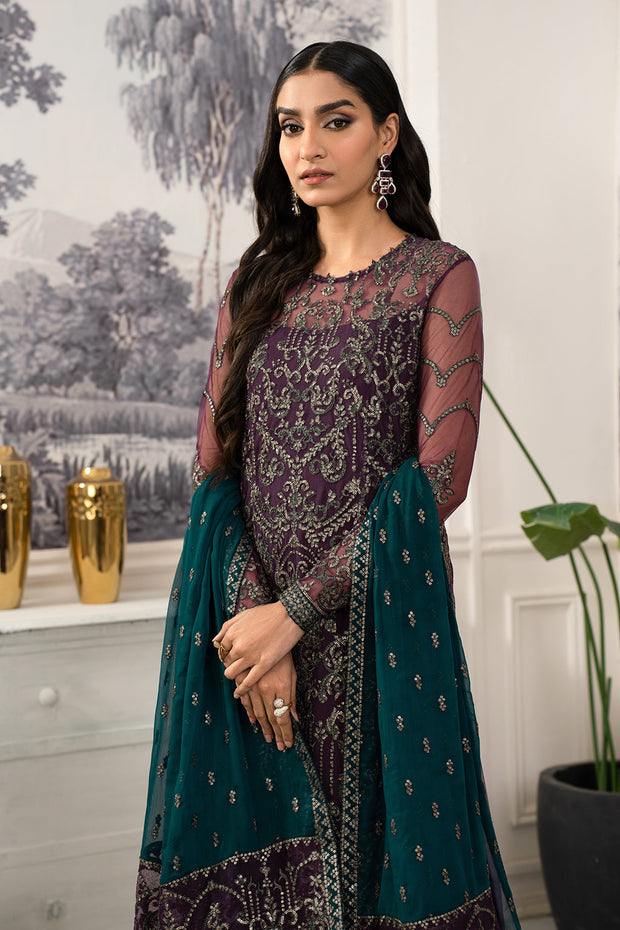 Buy Luxury Purple Shade Embroidered Pakistani Salwar Kameez Dupatta Suit