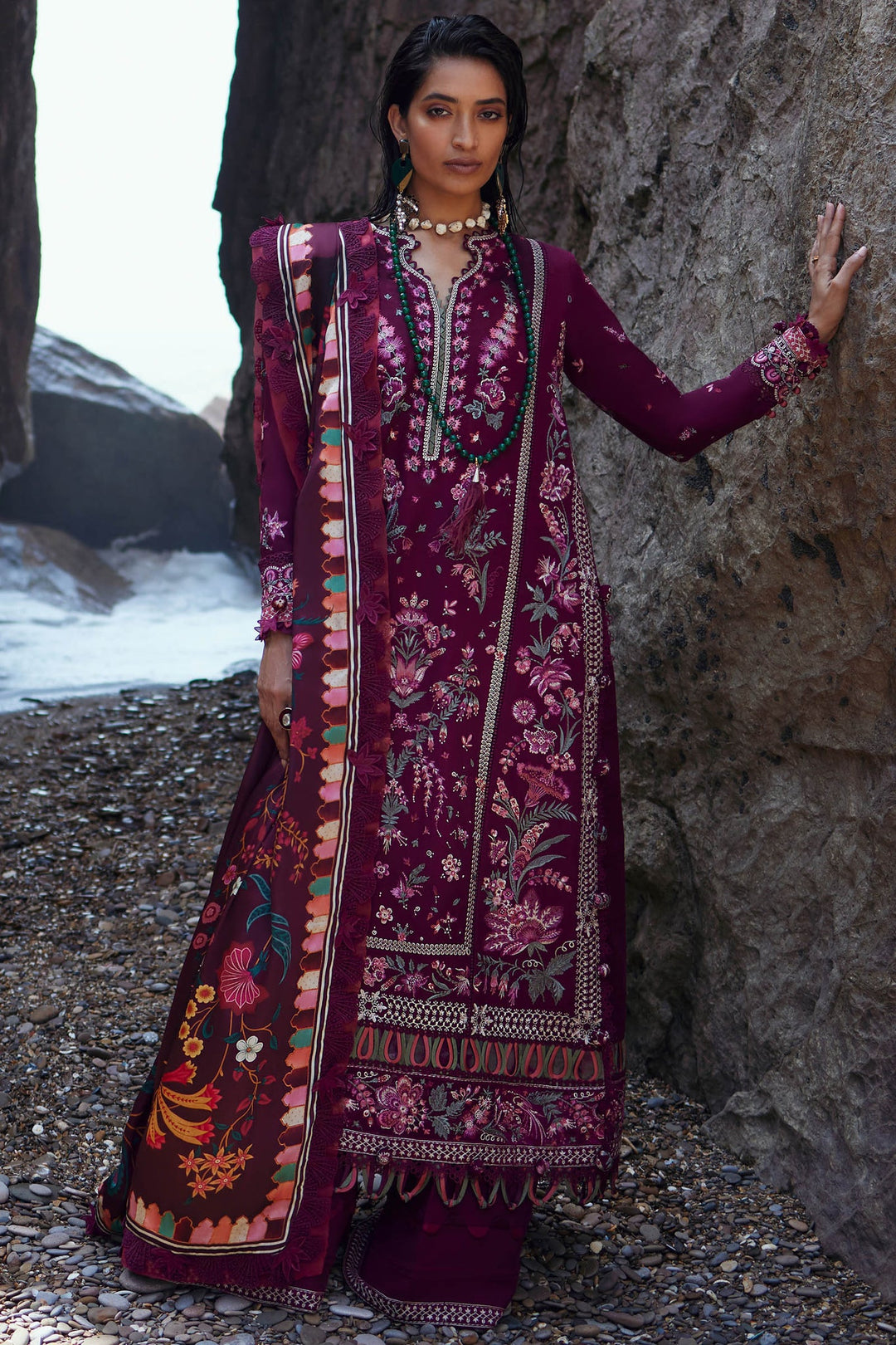 Buy Luxury Shocking Pink Embroidered Pakistani Salwar Dupatta Salwar Suit