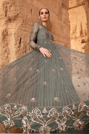 Buy Maria B Unstitched Lawn Grey Shade Pakistani Party Dress2024
