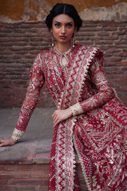 Buy Maroon Embroidered Pakistani Wedding Dress Classic Kameez Sharara