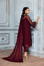 Buy Maroon Net Heavily Embroidered Pakistani Gown Style Party Dress 2023