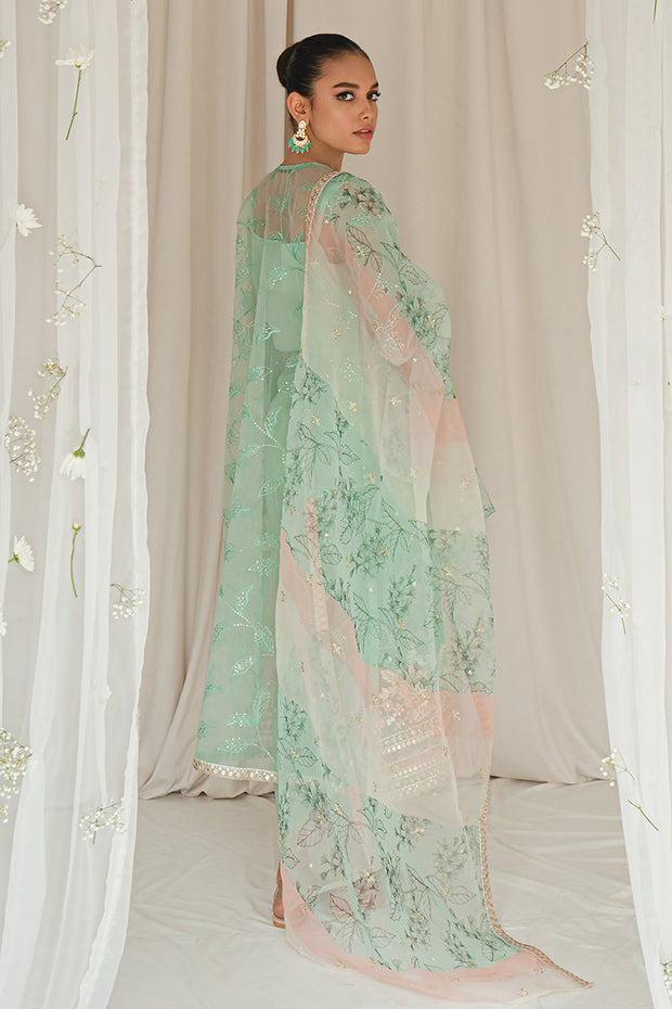 Buy Mint Green Traditionally Embellished Pakistani Salwar Suit with Dupatta
