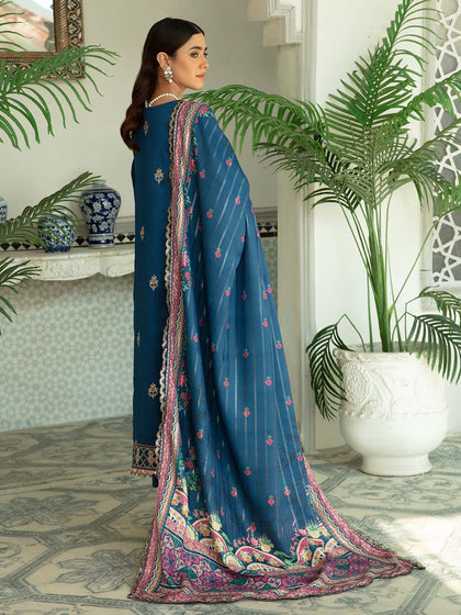 Buy Navy Blue Embroidered Pakistani Salwar kameez Dupatta Salwar Suit 2023