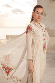 Buy Off White Embroidered Maria B Unstitch Lawn Pakistani Salwar Suit