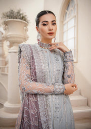 Buy Pakistani Grey Open Shirt Embroidered Kameez Trousers Dupatta