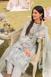 Buy Pakistani Salwar suit Embroidered Grey Salwar Kameez with Dupatta