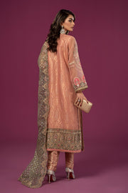 Buy Peach Shade Embroidered Luxury Formal Maria B Pakistani Salwar Suit