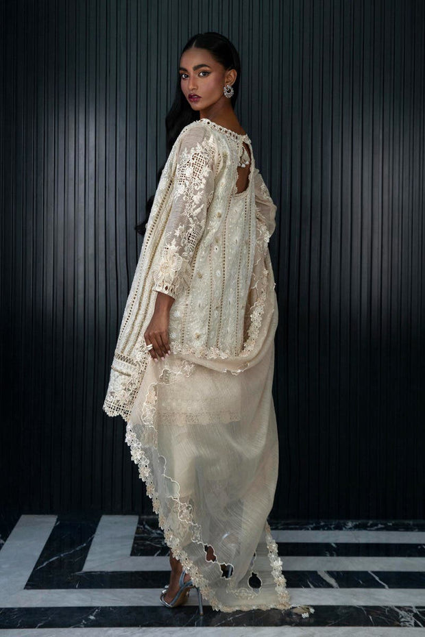 Buy Premium Beige Embroidered Chikan Kari Style Pakistani Salwar Suit