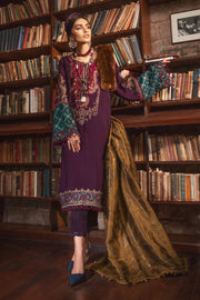 Buy Purple Embellished Long Pakistani Salwar Kameez with Dupatta Suit