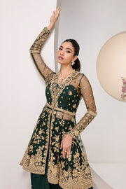 Buy Regal Green Embroidered Pakistani Wedding Dress Gharara Kameez Style