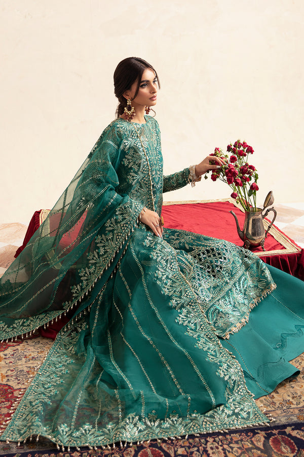 Regal Green Pakistani Wedding Dress Kameez Gharara LARGE Regal Green Pakistani Wedding Dress Kameez Gharara LARGE